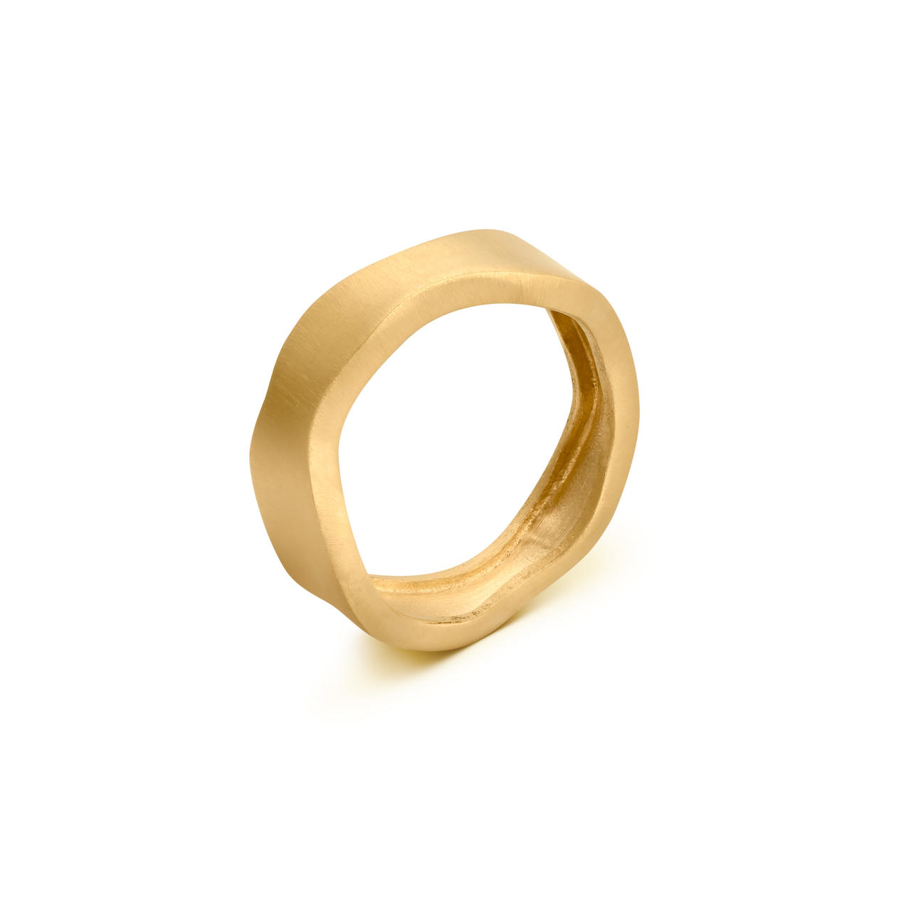 Anillo dorado mate 