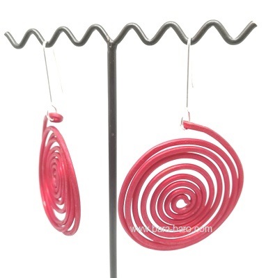 pendientes espiral aluminio 